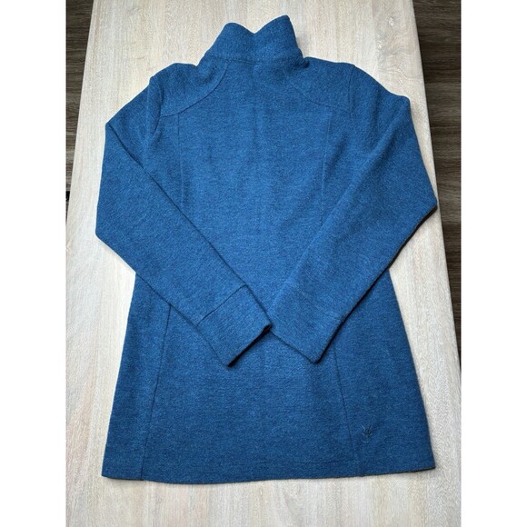 Ibex Reese Merino Wool Sweater Jacket in Blue Women's Size Small - Picture 4 of 7